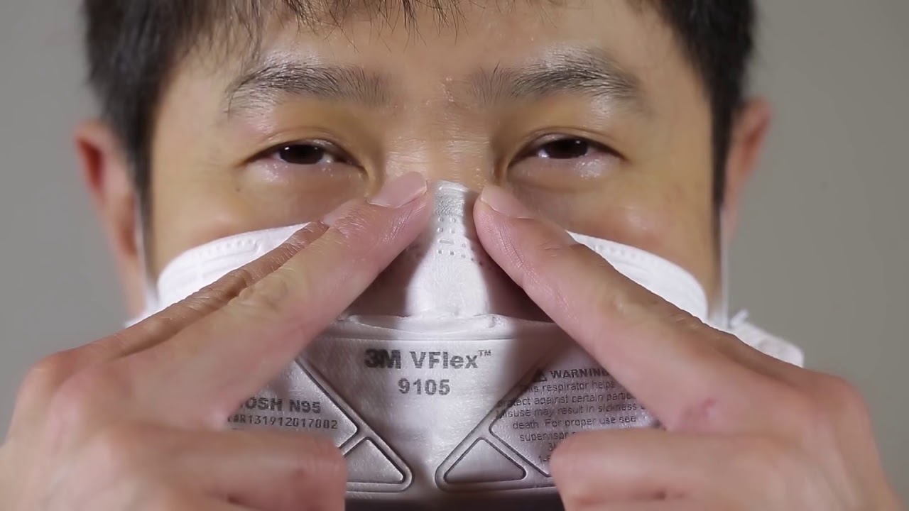How to Wear a 3M VFlex Particulate Respirators 9105 N95 Safety Mask