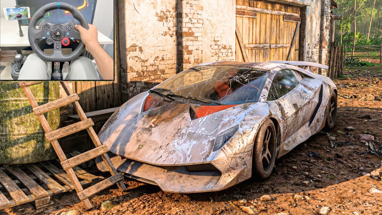 Rebuilding Lamborghini Aventador LP700 | Forza Horizon 5 Steering Wheel Gameplay