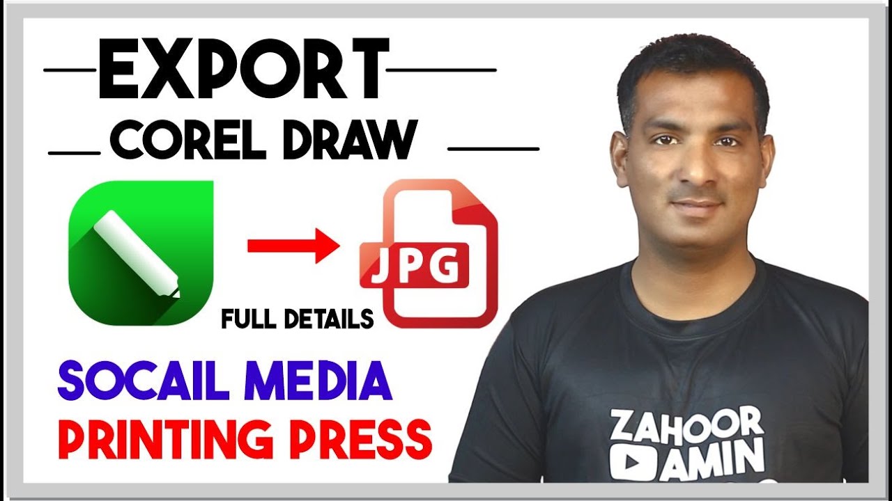 How To Export Image in Coreldraw | For Socail Media and Printing | Export JPG