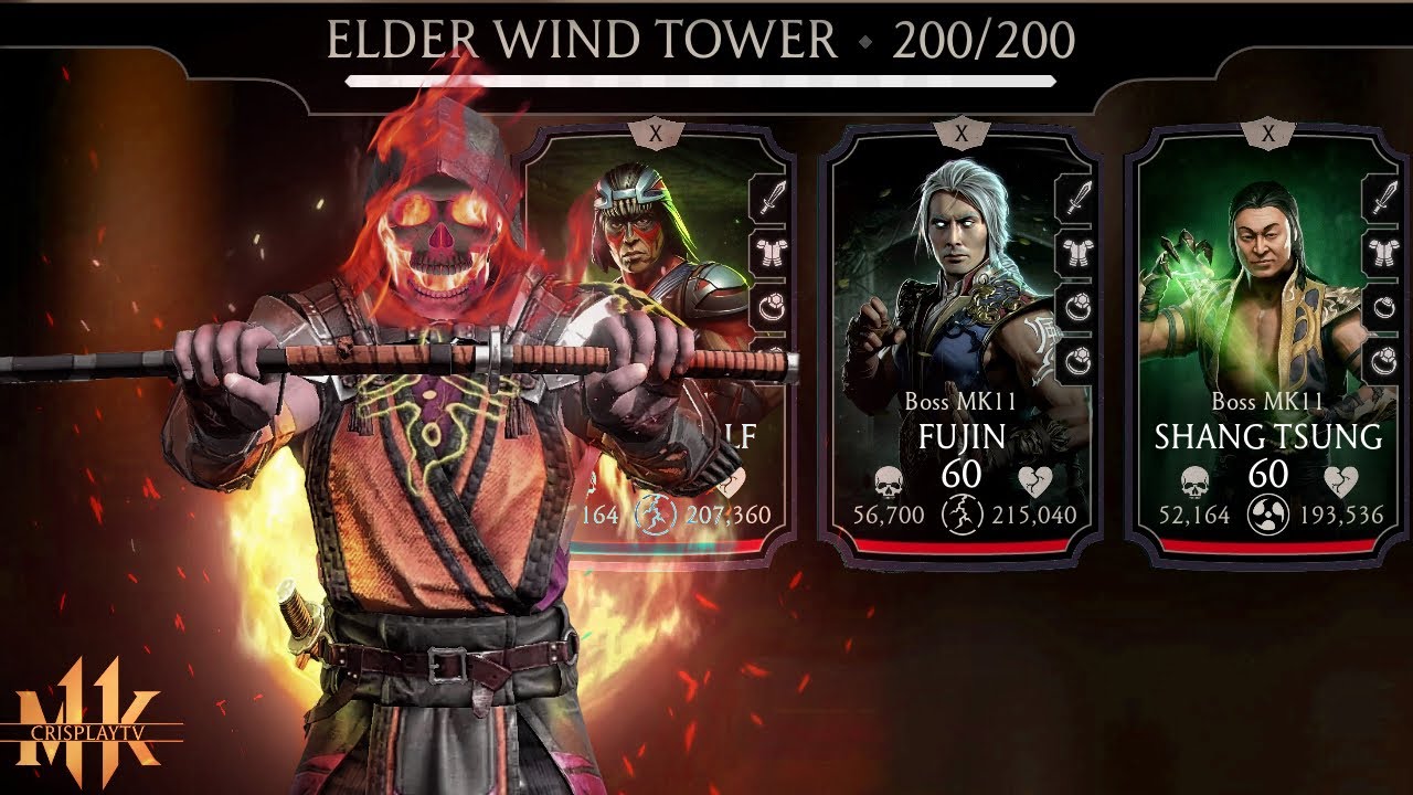 MK11 Scorpion Solo VS Match 200 Final. Elder Wind Tower. MK Mobile