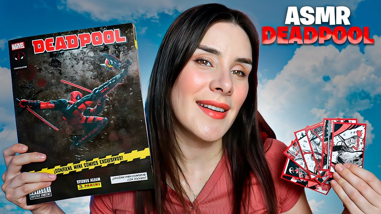 ASMR | Llenando album DEADPOOL pegando estampas (PARTE 1)