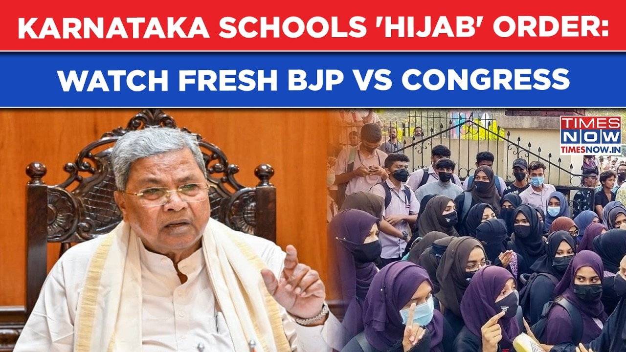 Karnataka 'Hijab' Order: Watch BJP Vs Congress Reignited Over CM Sidda Govt's New School Rules