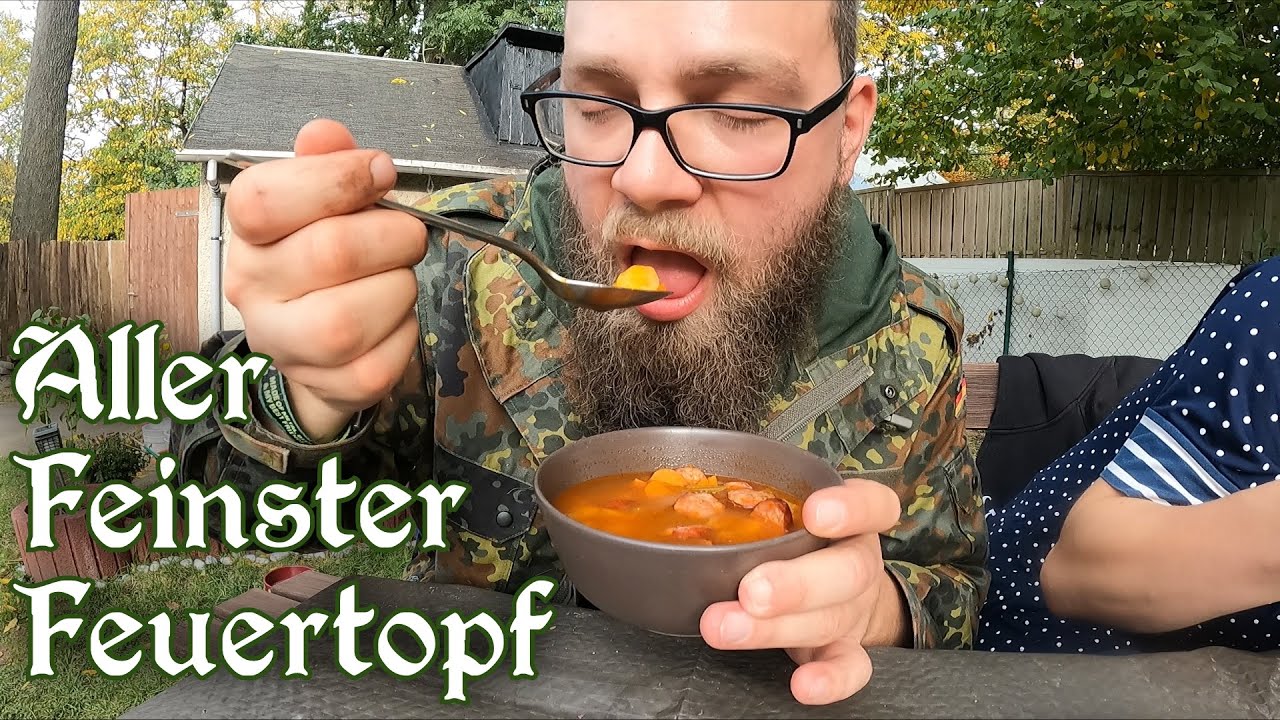 FEUERTOPF mit Petromax Dreibein Ring - Leckersten Eintopf kochen über dem Lagerfeuer