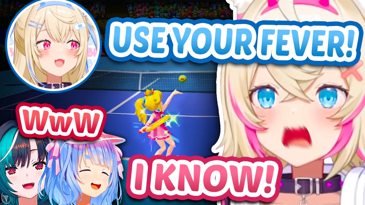 Fuwawa Backseating Mococo In Holo Mario Tennis Is Too Funny【ENG Sub Hololive】