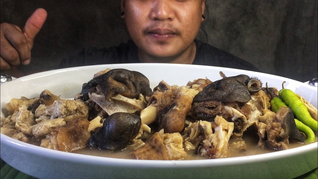 SINAMPALUKANG ULO AT PAA NG KAMBING MUKBANG