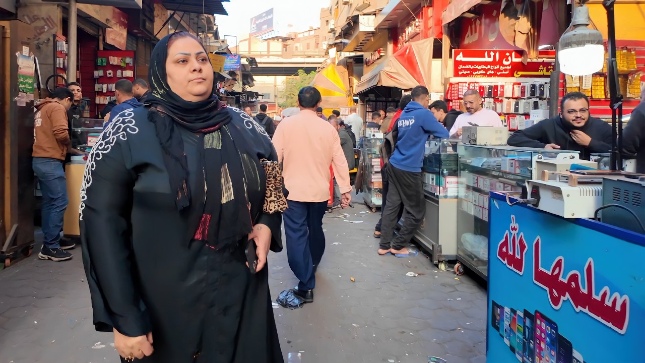 الاسواق في مصر زحام وفـوضـى لا تنتهي | جولة سير على الاقدام