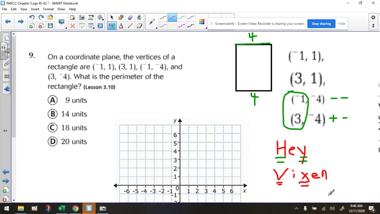 Find the Perimeter of a Rectangle using Coordinates