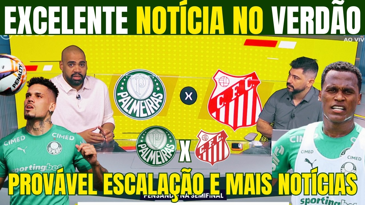 PALMEIRAS X CAPIVARIANO! ÚLTIMAS NOTÍCIAS DO VERDÃO! ARIAS ESTREIA LOGO MAIS!