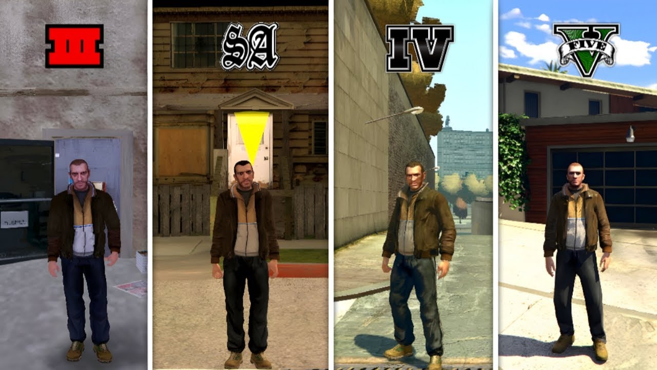 Niko Bellic Visits All GTA Games (GTA 3 → GTA 5)