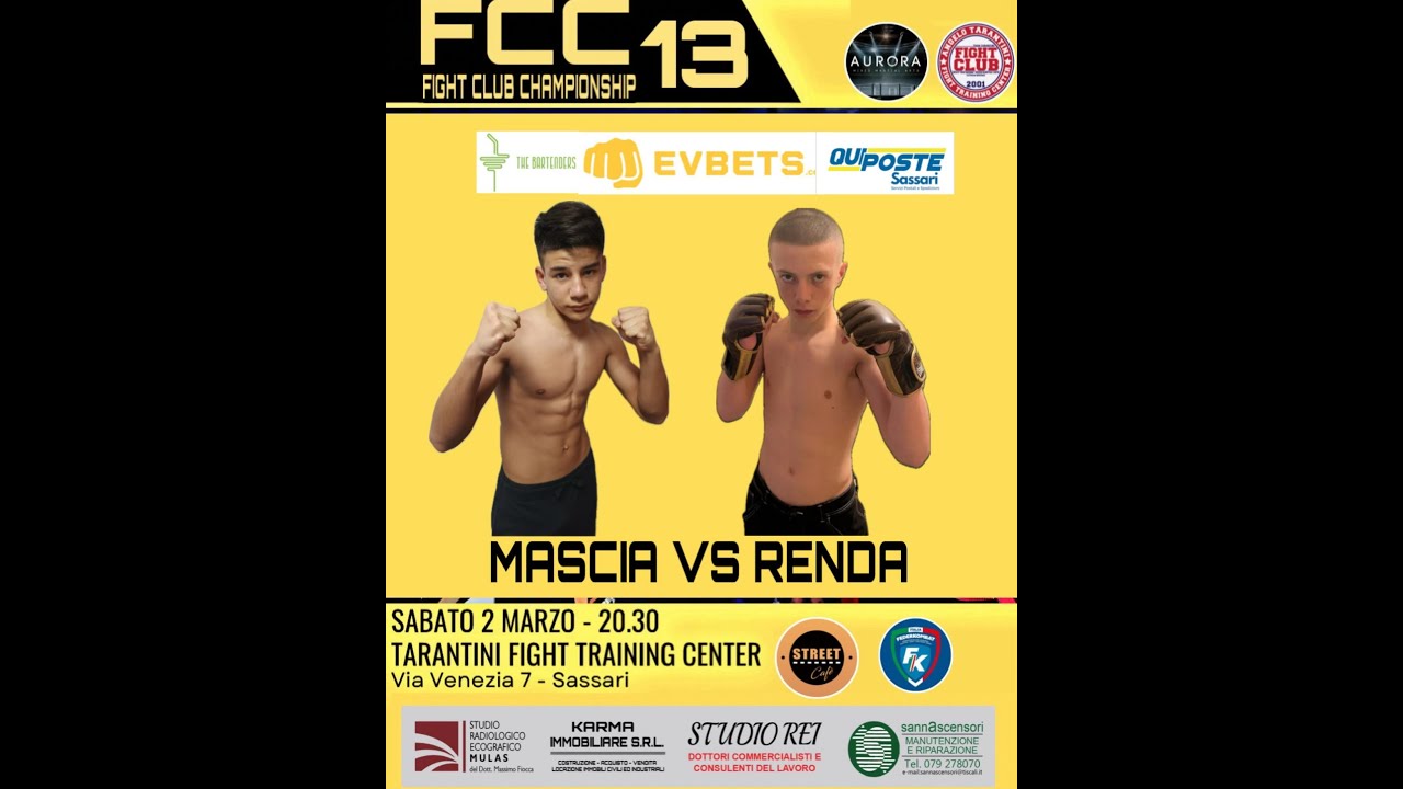 FCC 13 - MASCIA VS RENDA - FIGHT CLUB CHAMPIONSHIP