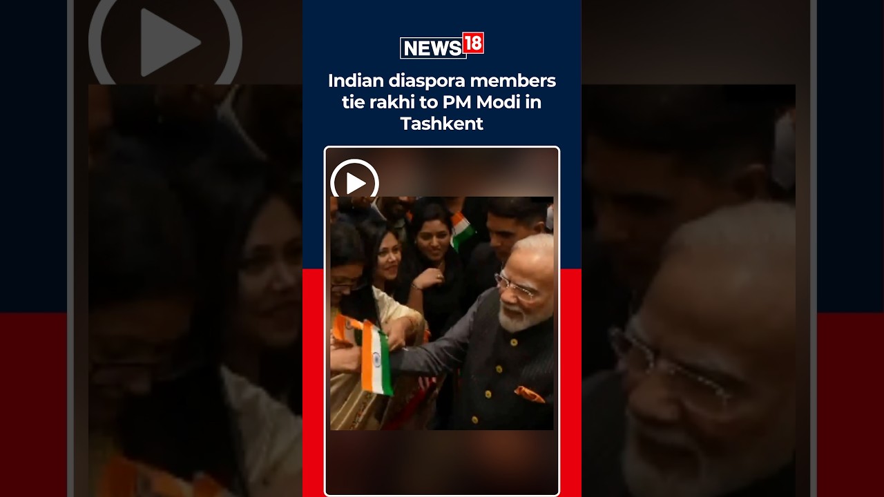 PM Modi Gets Warm Welcome In Tashkent As Indian Diaspora Celebrates Raksha Bandhan | N18S