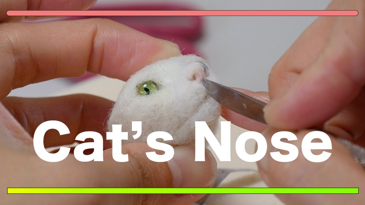 羊毛フェルトとワックスで作る猫の鼻/Cat’s Nose