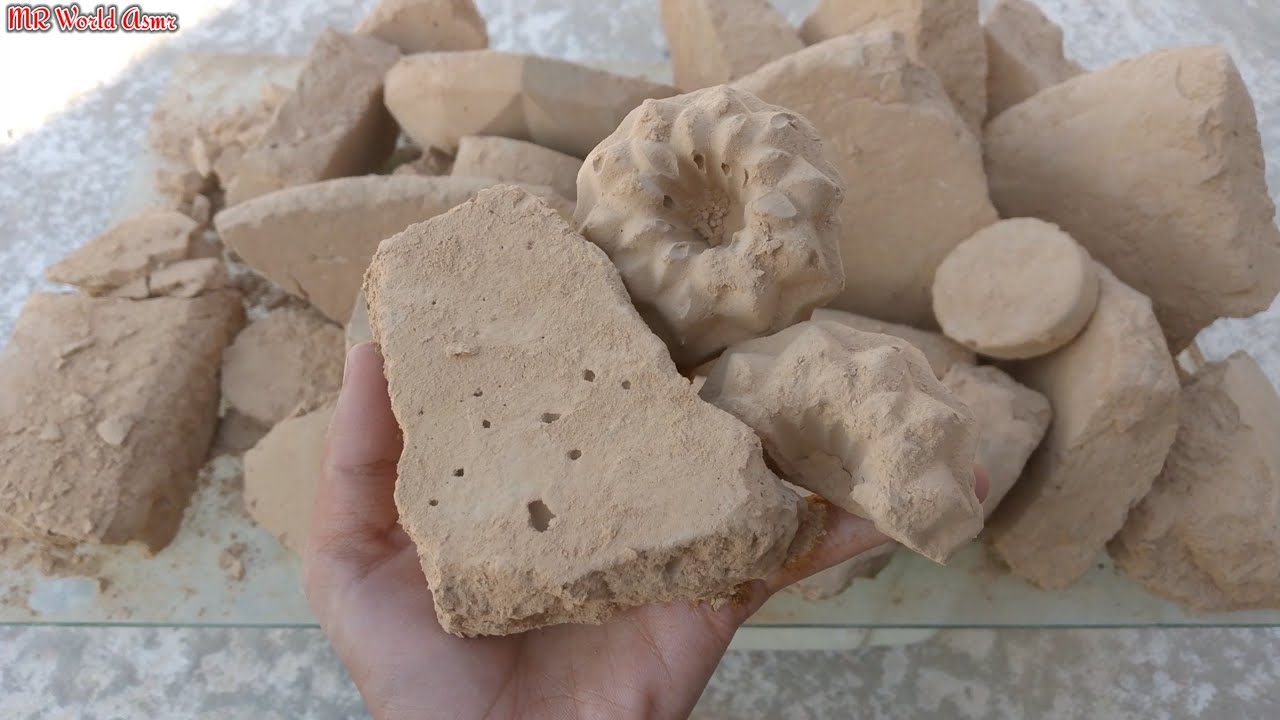 New peace mud super soft dusty crumbling🔥 dry clay pot crumbling💣 with satisfying crumbling video