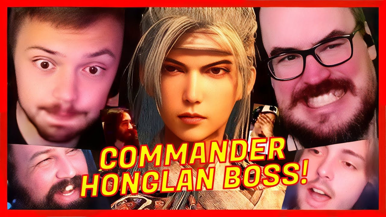 GAMERS VS COMMANDER HONGLAN REACTIONS WUCHANG FALLEN FEATHERS ALL BOSSES REACTION BEAT HONGLAN BOSS!