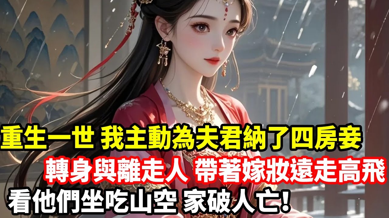 重生一世，我主動為夫君納了四房妾，轉身與離走人，帶著嫁妝遠走高飛，看他們坐吃山空，家破人亡！