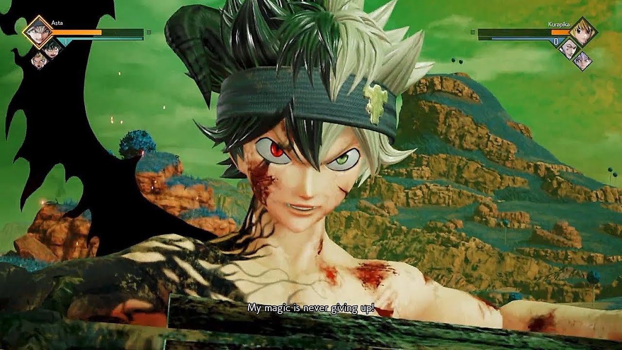 Asta (Black Clover) Vs Every Character in Jump Force Gameplay