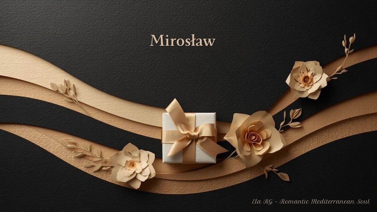 Mirosław – Spełnienia marzeń | Elegancka, minimalistyczna kartka z życzeniami