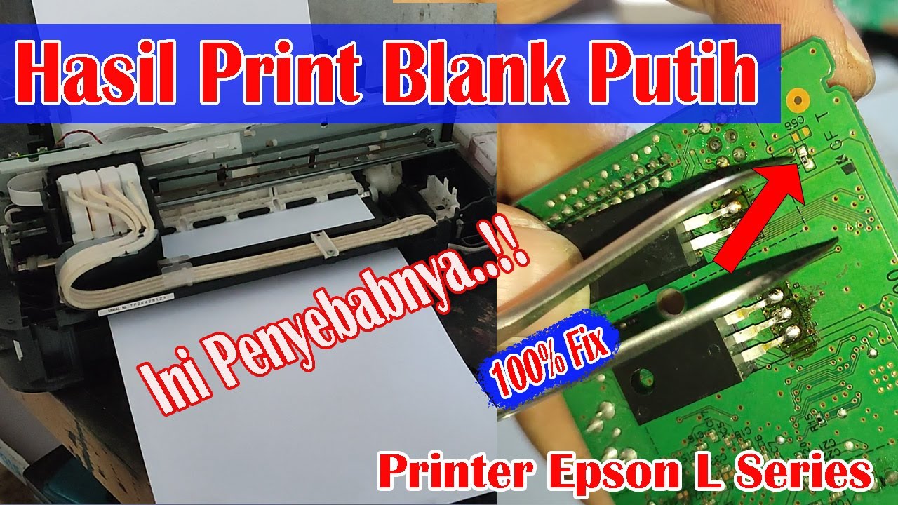 Cara Mengatasi Printer Epson Hasil Print Blank Putih, Blank Kosong, Tinta Tidak Keluar