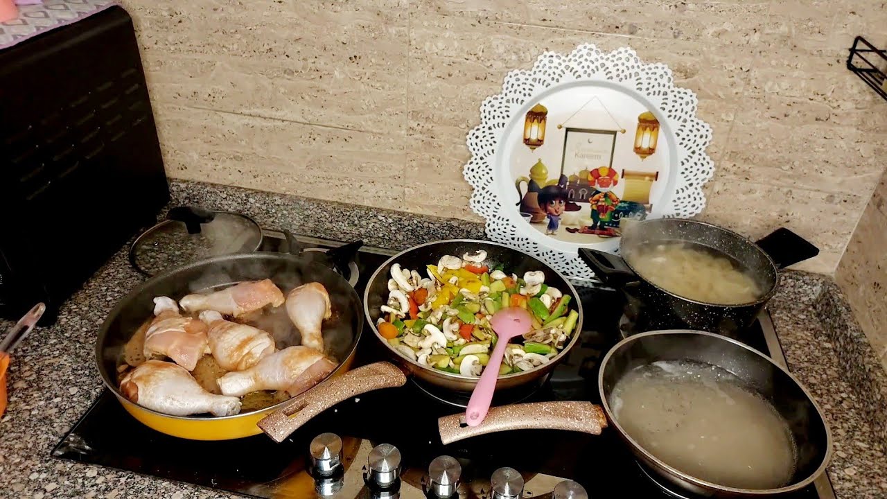 اول فطار في بيتي رمضان 2023 هنعمل احلي حلو وحادق😋🥘
