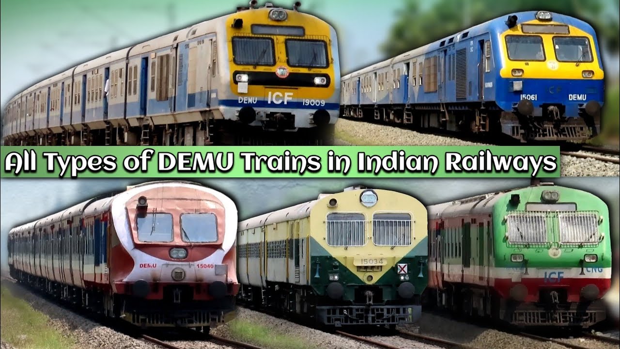 Beautiful & Colourful DEMU Trains | Aerodynamic DEMU+ICF DEMU+DEMU | Indian Railways | Diesel Trains