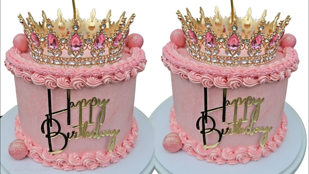 😍👉How to decorate the Viral Glitter Crown Cake.😍 👉🇹🇩Cum sa decorezi un Tort cu Coronita si Sclipici.
