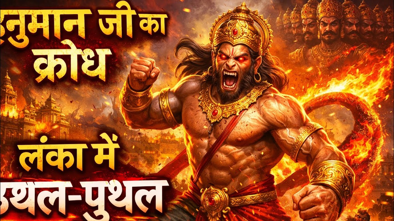 Hanuman Ji Ka Krodh 😡 Lanka Mein Bhayanak Uthal-Puthal | Bajrangbali Story