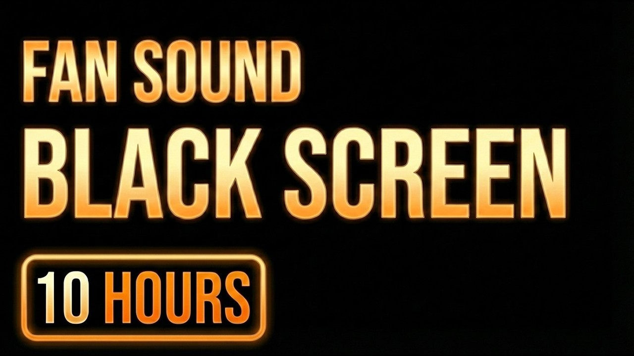 Deep Fan Noise Black Screen for Sleeping | 10 Hours Low Frequency White Noise