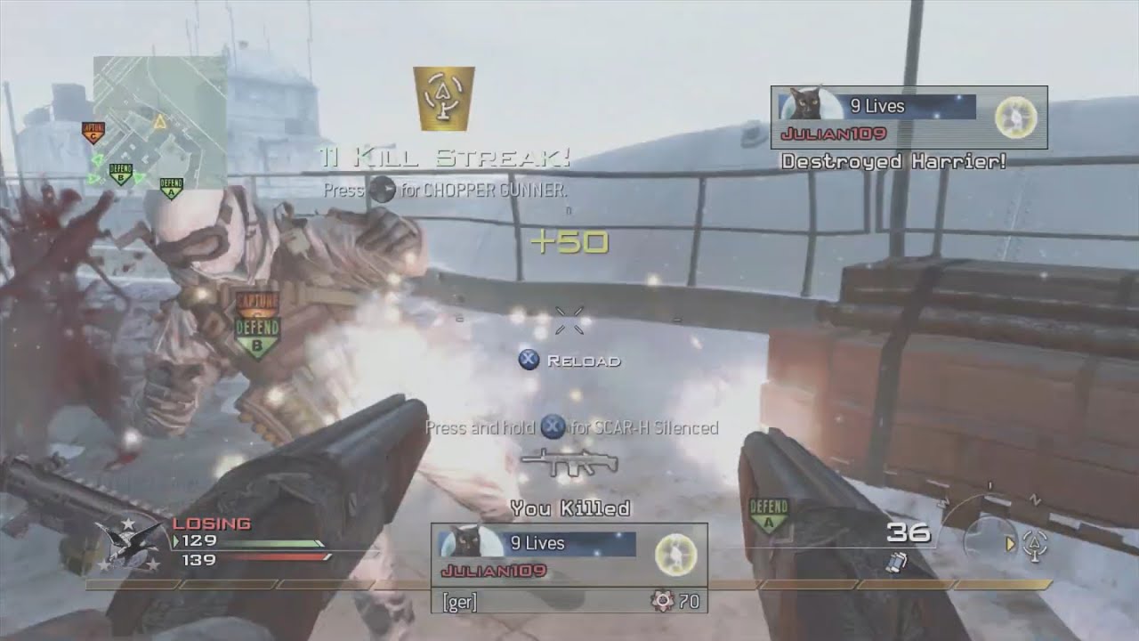 MW2 - Chopper Gunner & Harrier Streaks On Sub Base [2024]