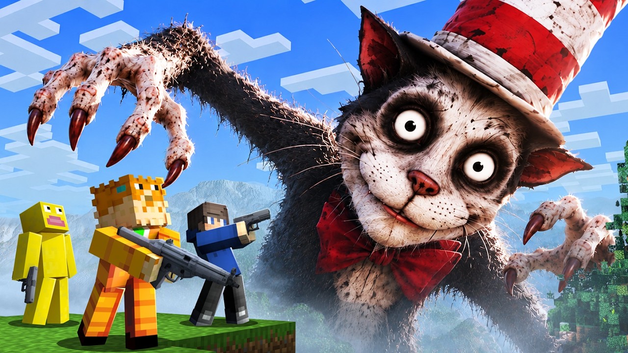 3 Idiots Hunt Down Cat in the Hat in Minecraft