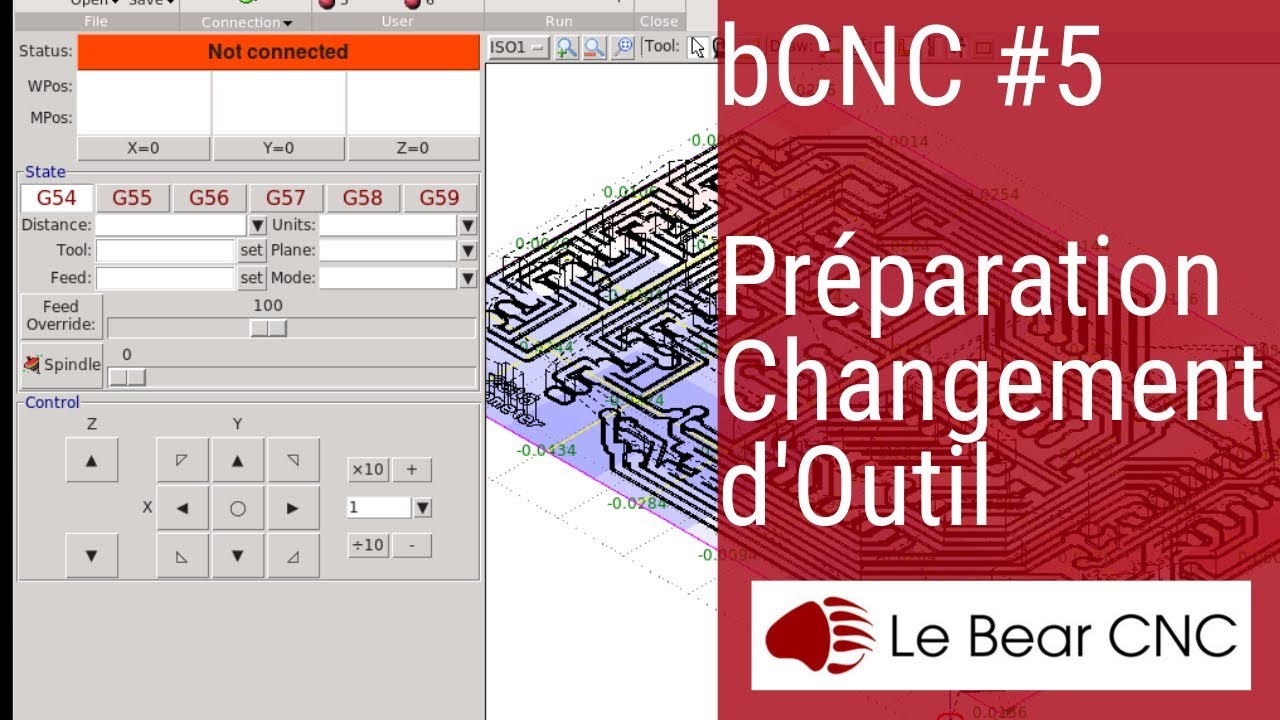 bCNC #5 - Préparation pour changement d'outils