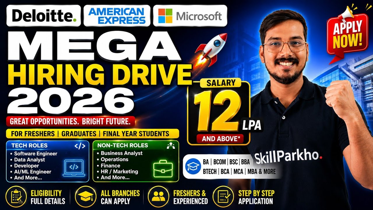 Deloitte, Microsoft & American Express Hiring Freshers | Off Campus Hiring 2026 | Apply Now