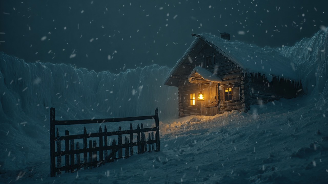 Cold Blizzard at the Porch, Howling Wind & Blowing Snow |Nature Sounds for Sleep, Study & Relaxation