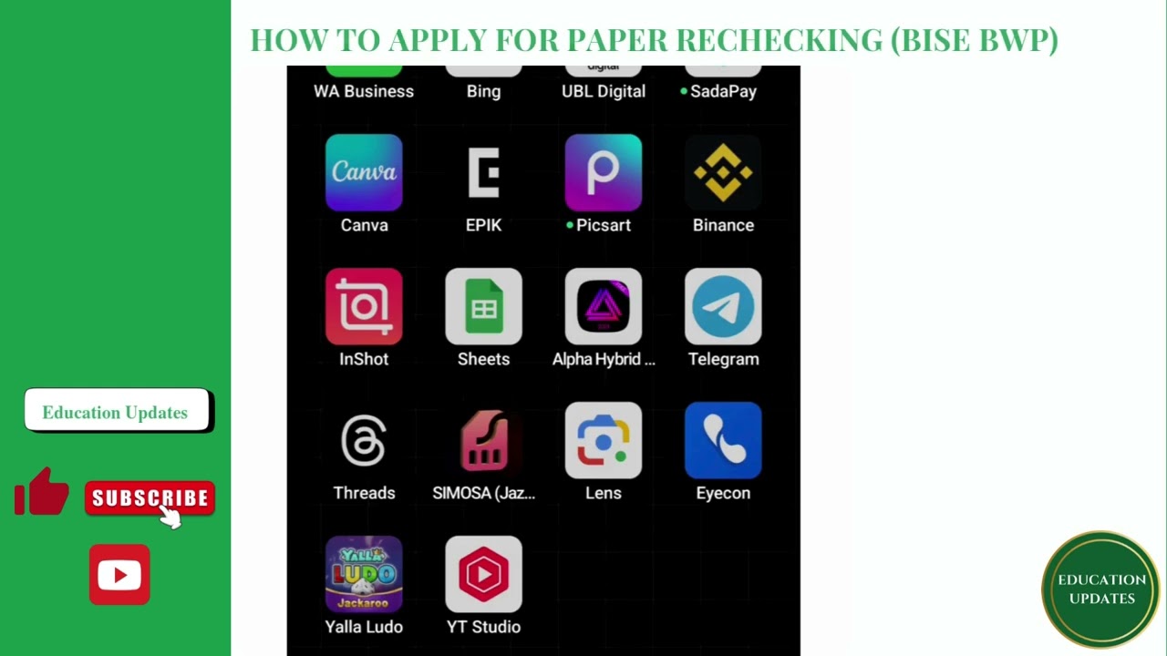 HOW TO APPLY FOR PAPER RECHECKING (BISE BWP)