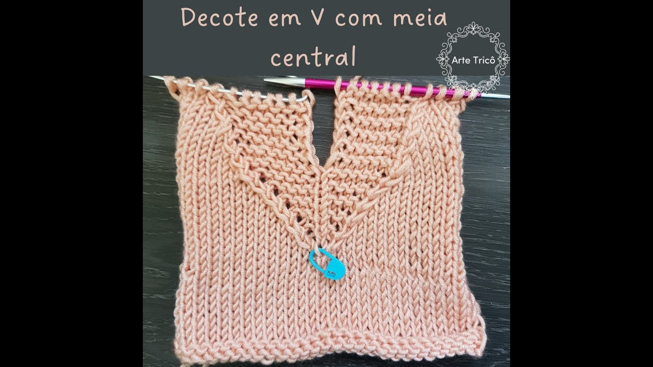 Como fazer decote em V com meia central