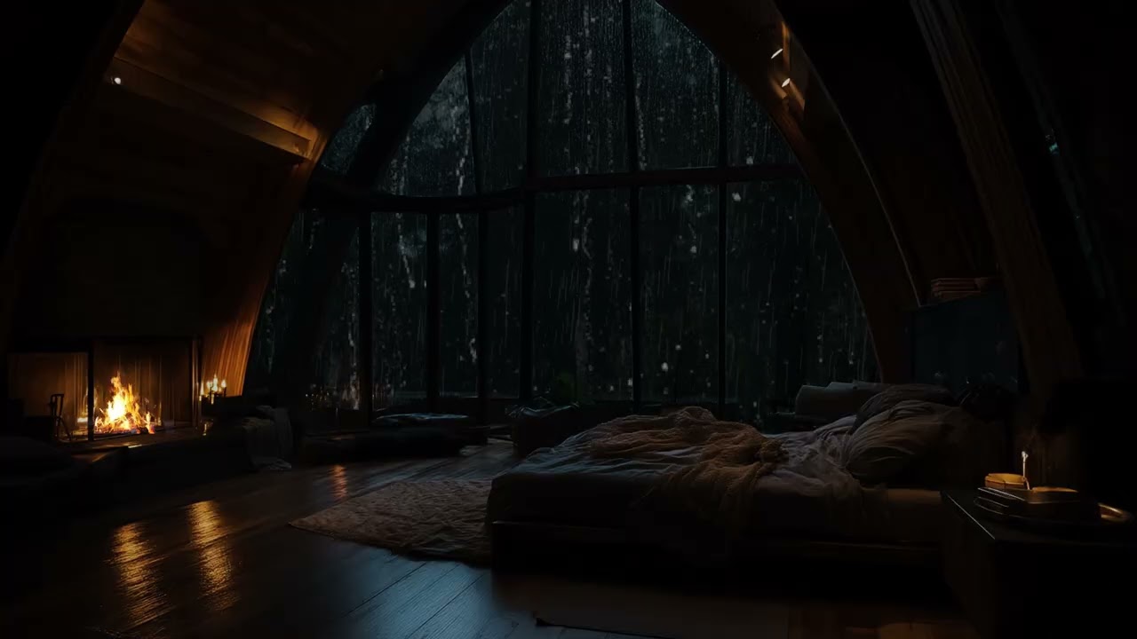 Midnight Rain Beyond the Window | Calm Sounds for Focused Work