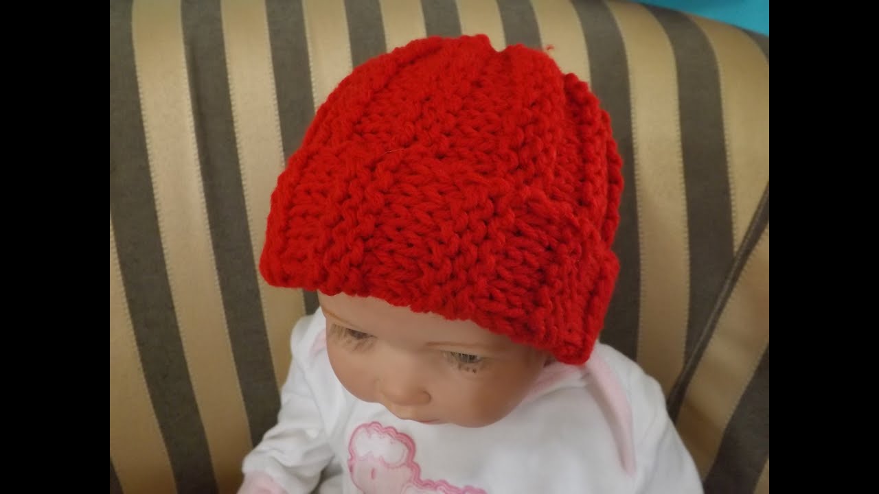 How to knit a baby hat or beanie, ribbed stich - with Ruby Stedman