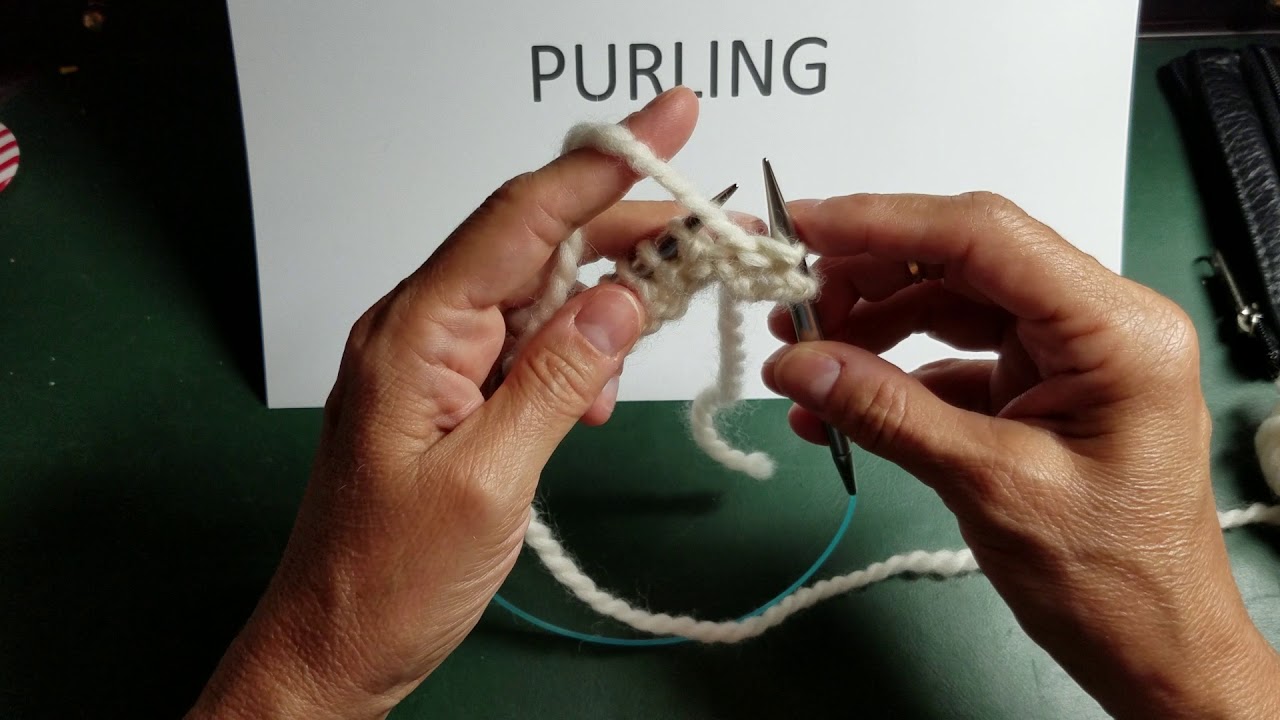Continental Knitting, Purling and Yarn Overs