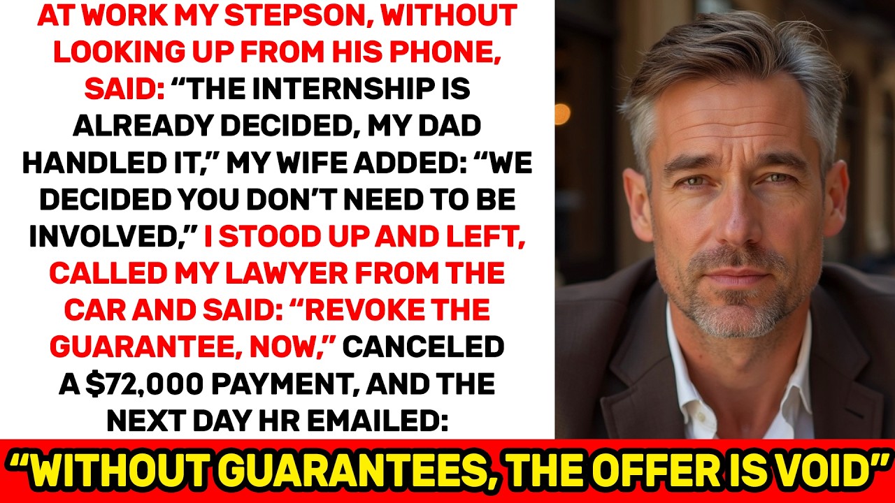 My Stepson Said “My Dad Handled It,” My Wife Backed Him — I Revoked One Guarantee