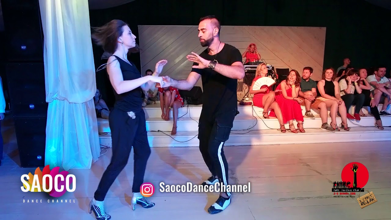 Talal Benlahsen and Liliya Abdullina Salsa Dancing in Malibu at The Third Front 2018, Sun 05.08.2018