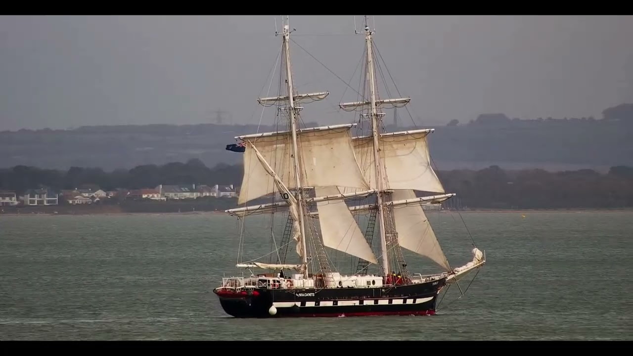 We had the TS Royalist giving us a slow pass at Cowes Isle of Wight 4th November 2025