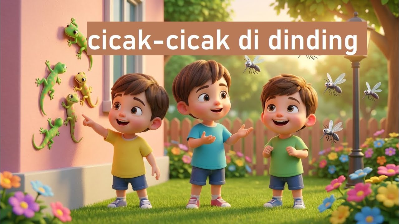LAGU ANAK ANAK LAGU CICAK-CICAK DI DINDING DIAM MERAYAP CICAK ANIMASI
