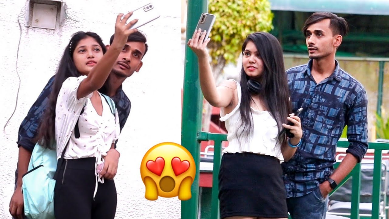Romantic Selfie Prank On Cute Girl's 😍 | Kundan prankster