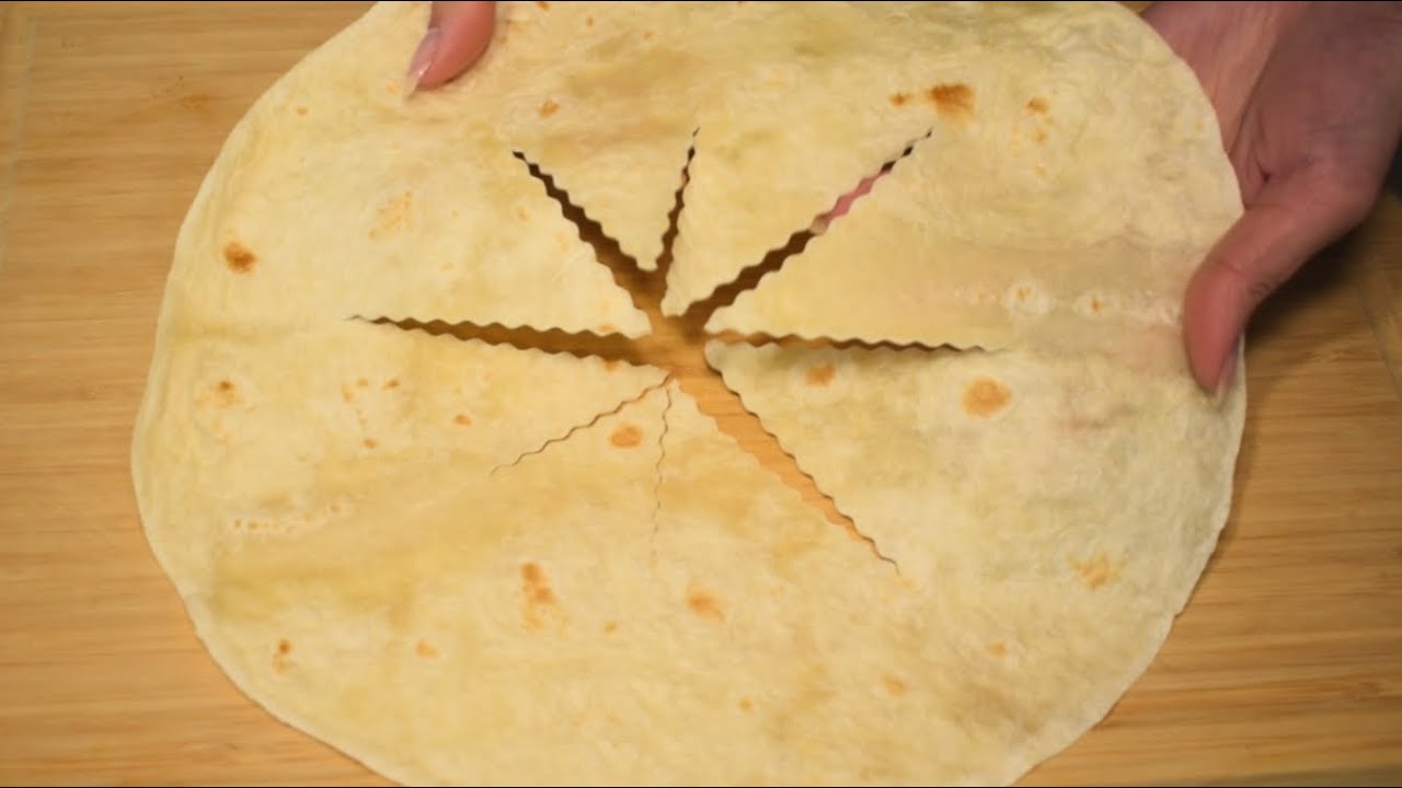 Just Cut Tortilla This Way ! Secret Recipes ! 
