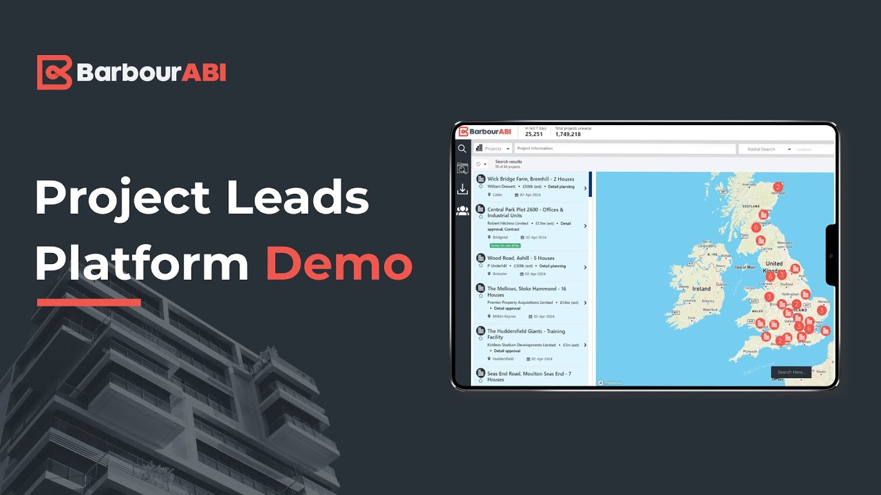 Construction Project Leads Platform Demo