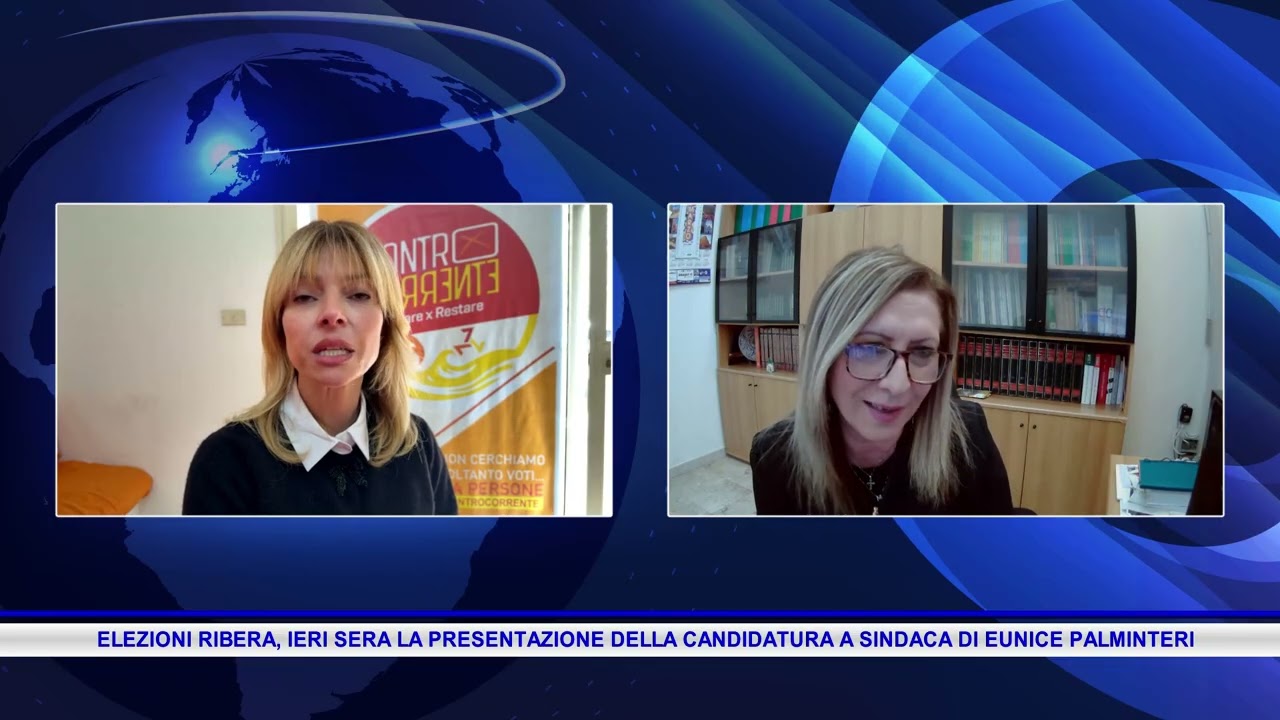 ELEZIONI RIBERA, IERI SERA LA PRESENTAZIONE DELLA CANDIDATURA A SINDACA DI EUNICE PALMINTERI