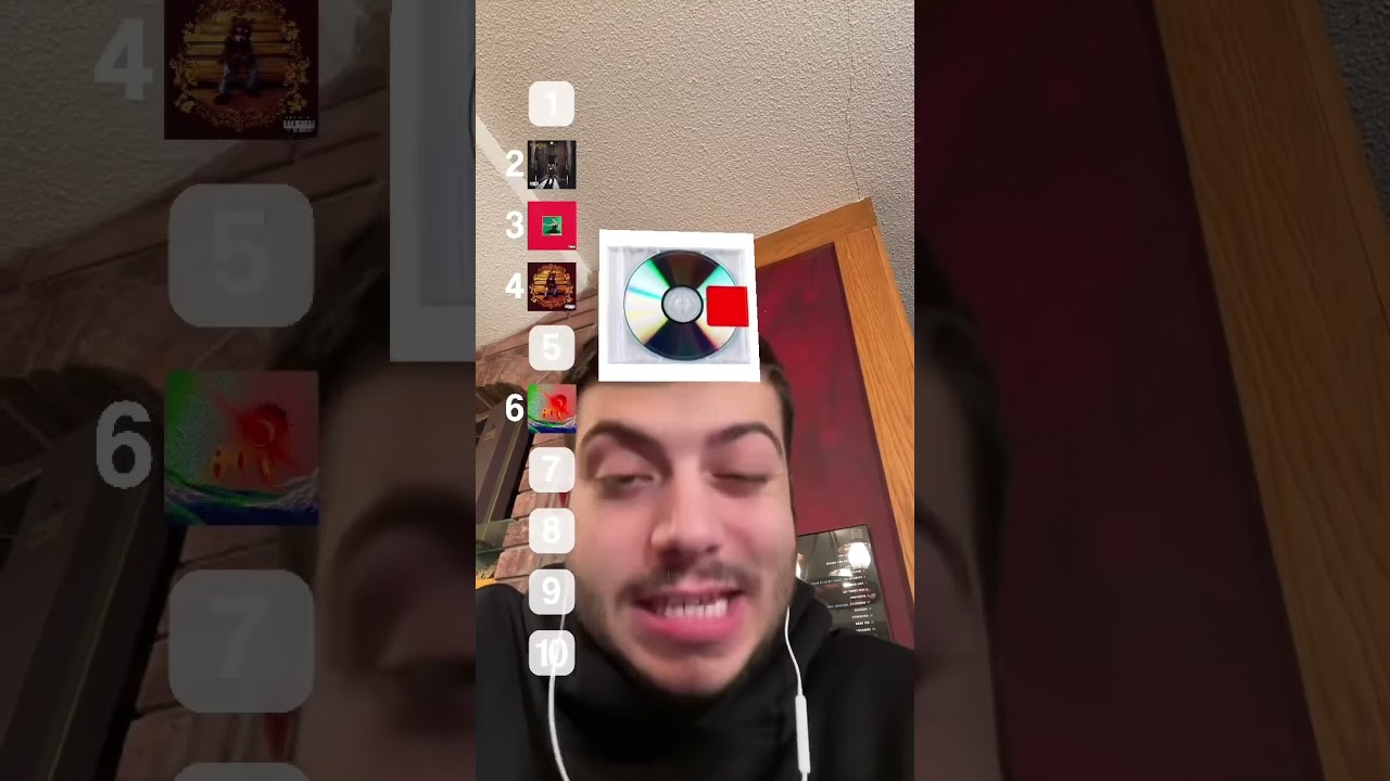 BLINDLY рейтинг альбомов Канье Уэста 💿 #Top10 #Ranking #KanyeWest #MusicQuiz #MBDTF #CollegeDropout