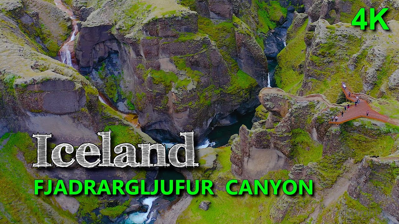 ENJOY ICELAND 2023 💚 FJADRARGLJUFUR CANYON (by DRONE).The magnificent canyon of 100 mts. deep.