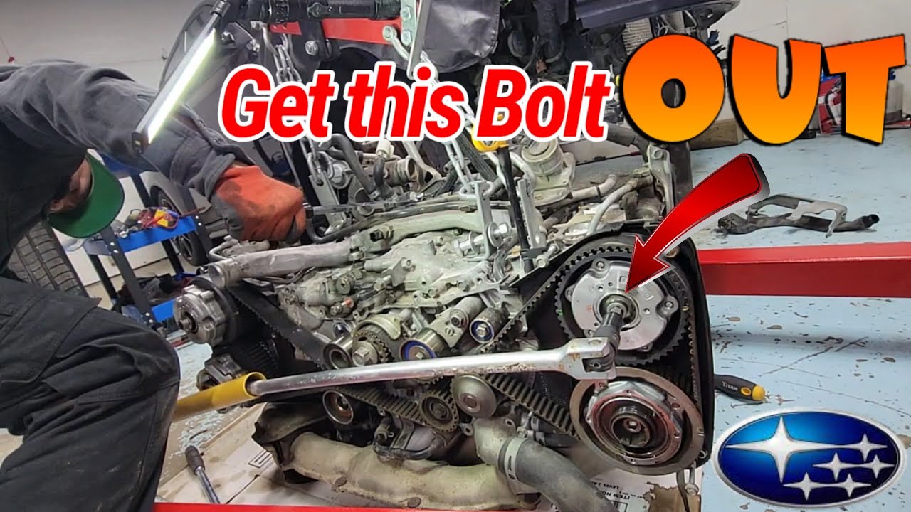 Check it Out! No Tool Holder Need It!  Cam Sprocket Bolt Remove Subaru Dual AVCS