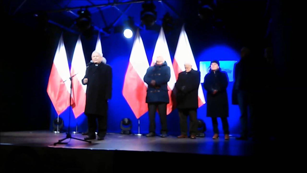 Jarosław Kaczyński na marszu w obronie demokracji - Warszawa, 13.12.14 r.