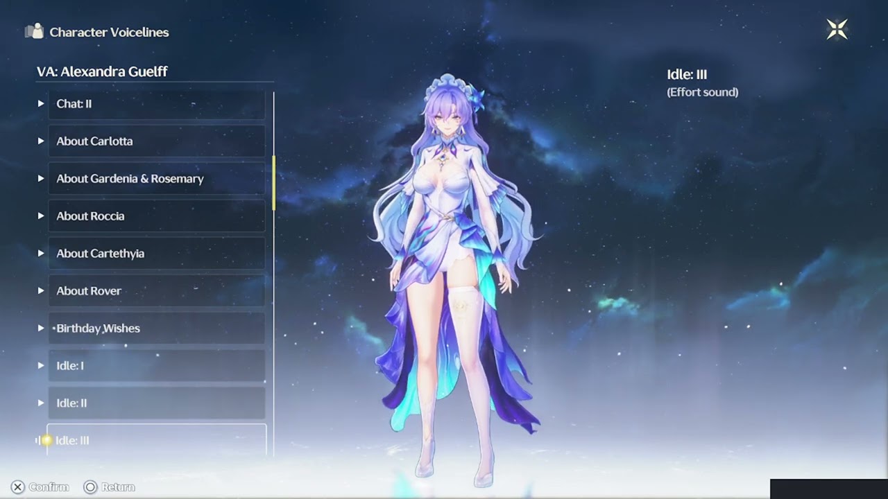 Wuthering Waves Cantarella voice lines